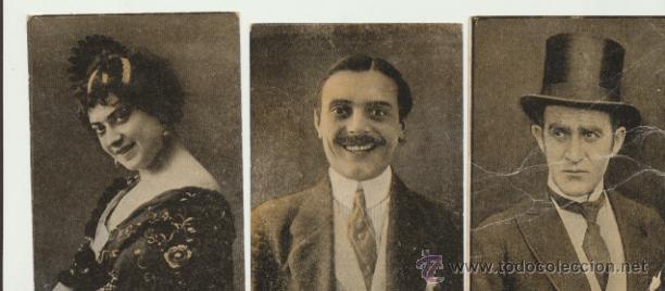 Kino: Artistas Populares. Lote de 3 cromos(10x7) N&ordm; 17,18,22.Publicidad de Magnesia Roly