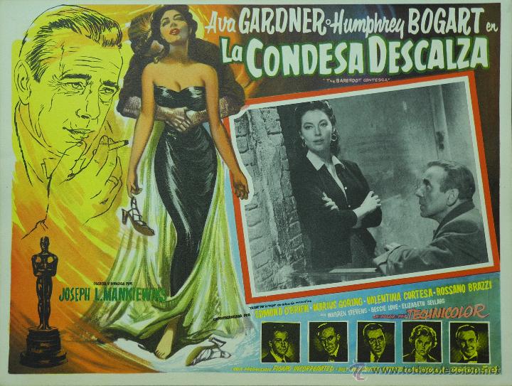 Cine: LA CONDESA DESCALZA - HUMPHEY BOGART - AVA GARDNER - LOBBY CARD - FOTOCROMO - ORIGINAL