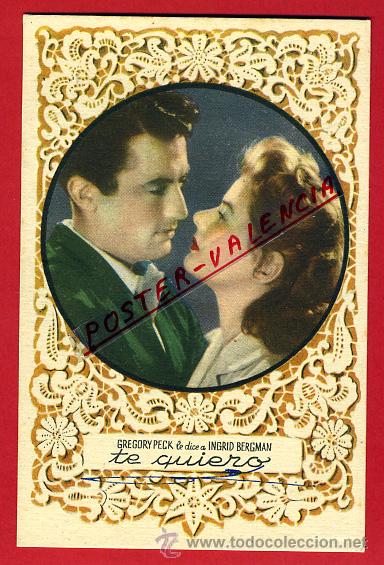 Cine: POSTAL ARTISTA, GREGORY PECK, INGRID BERGMAN, P95214