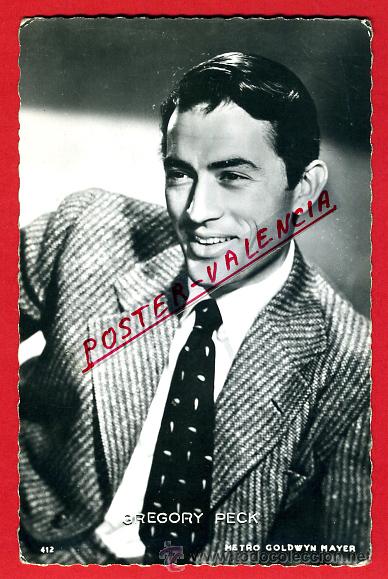Cine: POSTAL ARTISTA, GREGORY PECK, P95296