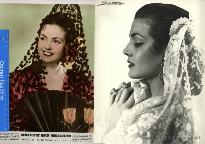 Cine: CONJUNTO AFICHE EN ALEM&Aacute;N Y FOTO ACTRIZ CARMEN SEVILLA