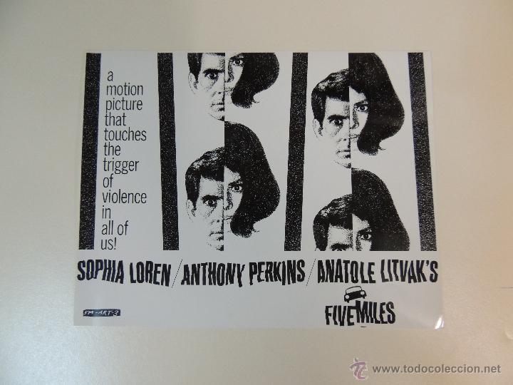 Cine: un abismo entre los dos - foto original b/n - sofia sophia loren anthony perkins anatole litvak