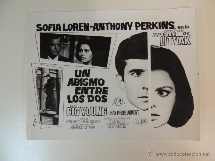 Cine: un abismo entre los dos - foto original b/n - sofia sophia loren anthony perkins anatole litvak
