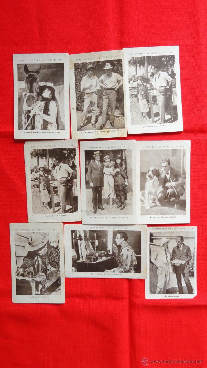 Kino: INTIMIDADES DE ARTISTAS DE CINE, 17 CROMOS, SERIE J, A&Ntilde;OS 20, CHOCOLATES MARCA ORTHI TARRAGONA