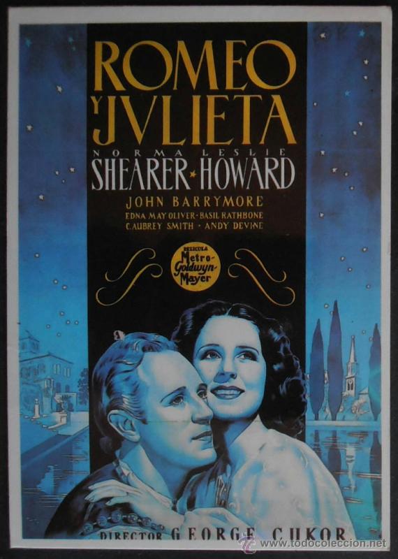 Cine: (7120)POSTAL SERIE SPANISH POSTERS N&ordm; 66,ROMEO Y JULIETA,NORMA SHEARER,LESLIE HOWARD