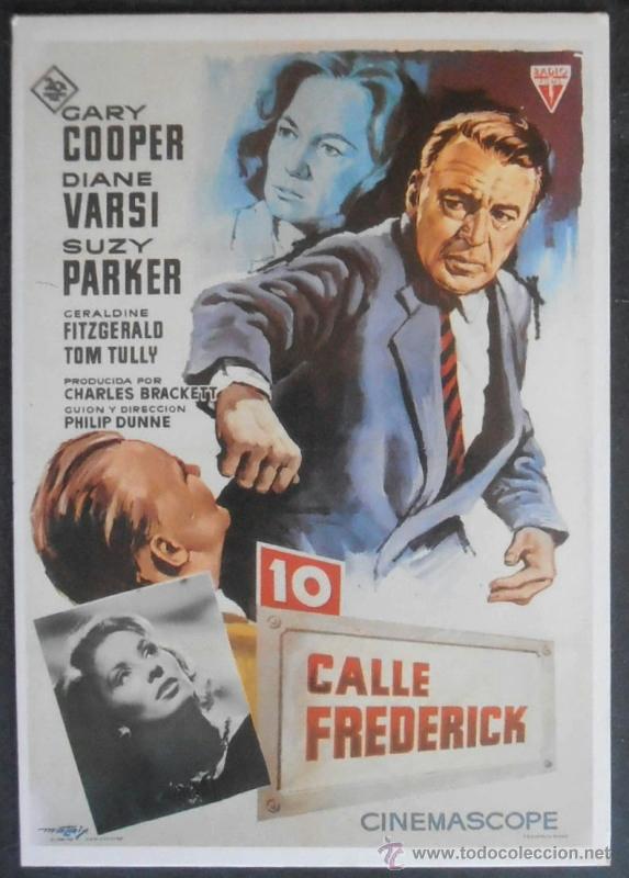 Cine: (7130)POSTAL SERIE SPANISH POSTERS N&ordm; 200,10 CALLE FREDERICK,GARY COOPER,DIANE VARSI
