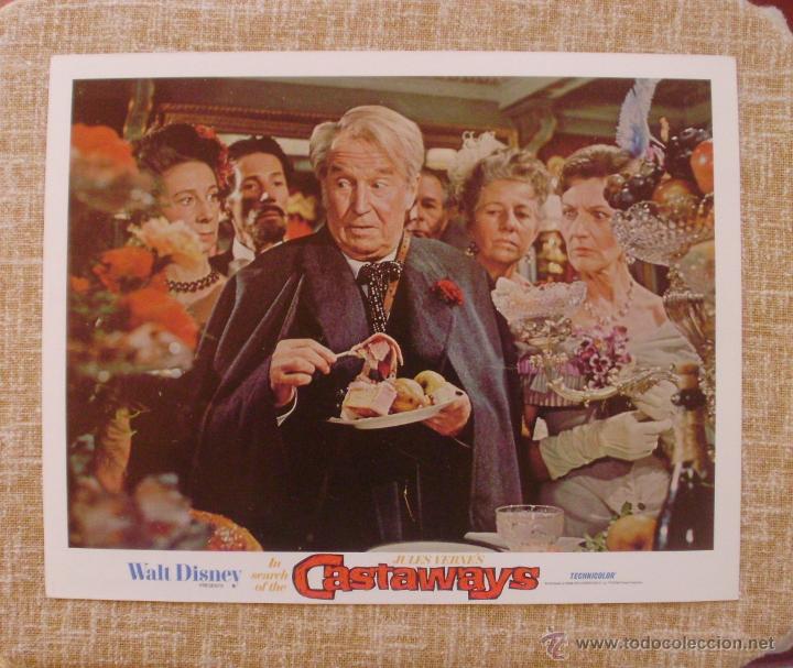 Cine: Lobby Card de la pel&iacute;cula In search of the Castaways, a&ntilde;o 1970, Julio Verne, Walt Disney