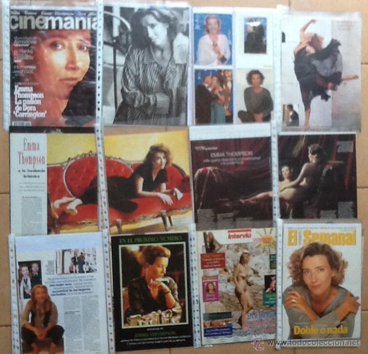 Cine: EMMA THOMPSON, 60 P&Aacute;GINAS DE RECORTES DE PRENSA EN FUNDAS DE PL&Aacute;STICO