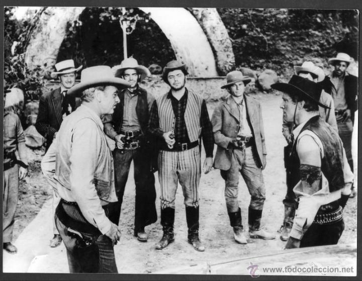 Cine: (C0412)FOTOGRAFIA 24X18 CM,GARY COOPER,BURT LANCASTER,CHARLES BRONSON EN VERACRUZ