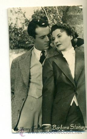 Cine: POSTAL N&ordm; 991 - BARBARA STANWYCK HENRY FONDA