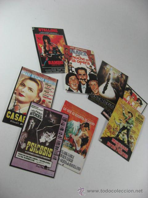 Cine: LOTE 8 TARJETAS DISTINTAS JUEGO MOVIES DE CEFA, REPRODUCCION CARTELES CINE, PSICOSIS, CASABLANCA...