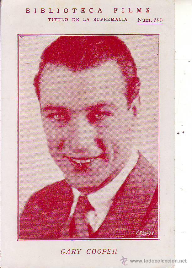 Cine: gary cooper - biblioteca films n&ordm; 280
