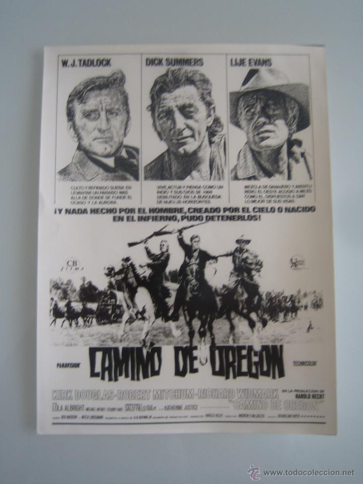 Cine: kirk doglas robert mitchum camino de oregon western 1 fotografia original del estreno