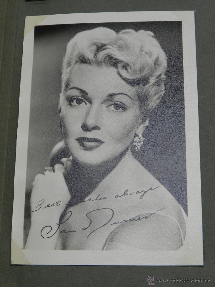 Cine: FOTOGRAFIA DE L ACTRUZ LANA TURNER CON AUTOGRAFO IMPRESO, MIDE 12,7 X 9 CMS TAMA&Ntilde;O POSTAL