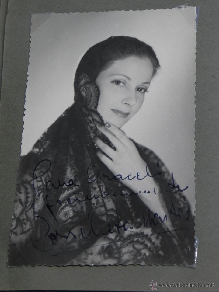 Cine: AUTOGRAFO DE CONCHITA MONTES CON DEDICATORIA, 100 % ORIGINAL, LA FOTOGRAFIA MIDE 14 X 9 CMS.