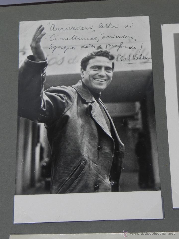 Cine: FOTOGRAFIA DEL ACTOR ITALIANO Raf Vallone, DEDICATORIA Y FIRMA IMPRESA, ED. CINE MUNDO, MIDE 14 X 9