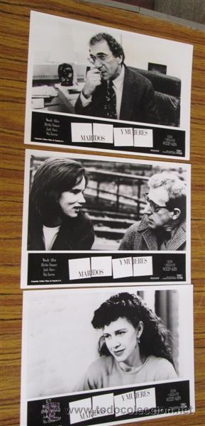 Cine: 3 fotograf&iacute;as originales distribuidora - MARIDOS Y MUJERES - Woody Allen