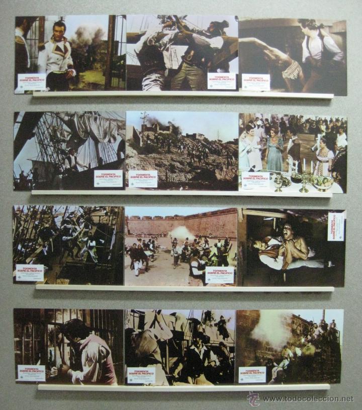 Cinema: SET COMPLETO 12 FOTOCROMOS - TORMENTA SOBRE EL PACIFICO, GERALD BARRAY, CATHERINE DENEUVE, A&Ntilde;O 1983