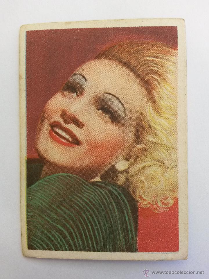 Cine: Cromo cinefoto de editorial bruguera 1940 hoja E-6-A ,n&ordm; 12 marlene dietrich