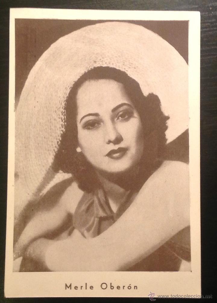 Cine: POSTAL PUBLICITARIA FERIA OFICIAL E INTERNACIONAL DE MUESTRAS EN BARCELONA. MERLE OBER&Oacute;N.
