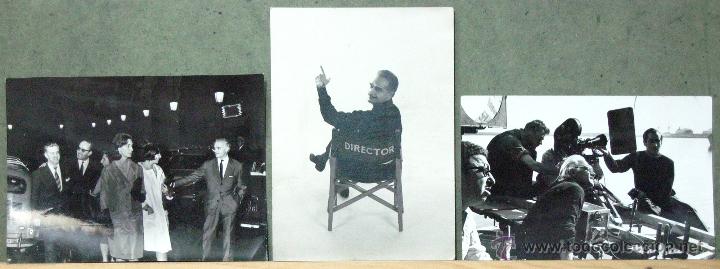 Cine: F15080 ROVIRA BELETA DIRECTOR SET DE RODAJE SET 3 FOTOS B/N ORIGINAL ESPA&Ntilde;OLAS