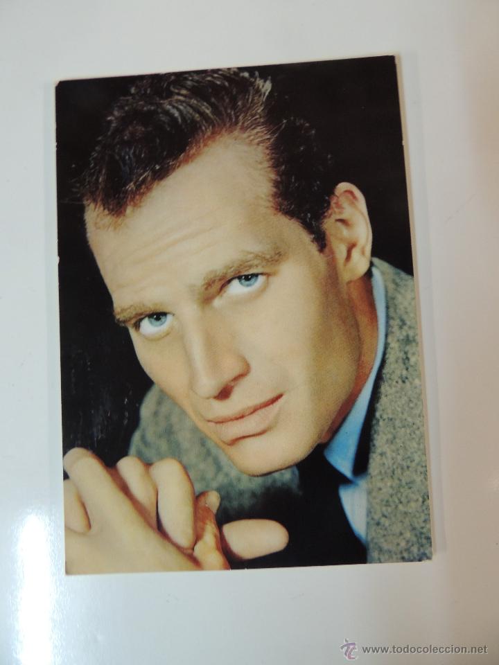 Cine: charlton heston - postal original color - rotalcolor n&ordm; 52