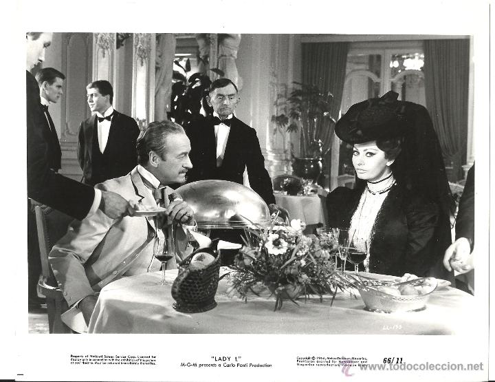 Cine: F15092 SOFIA LOREN DAVID NIVEN LADY L  FOTO B/N ORIGINAL AMERICANA