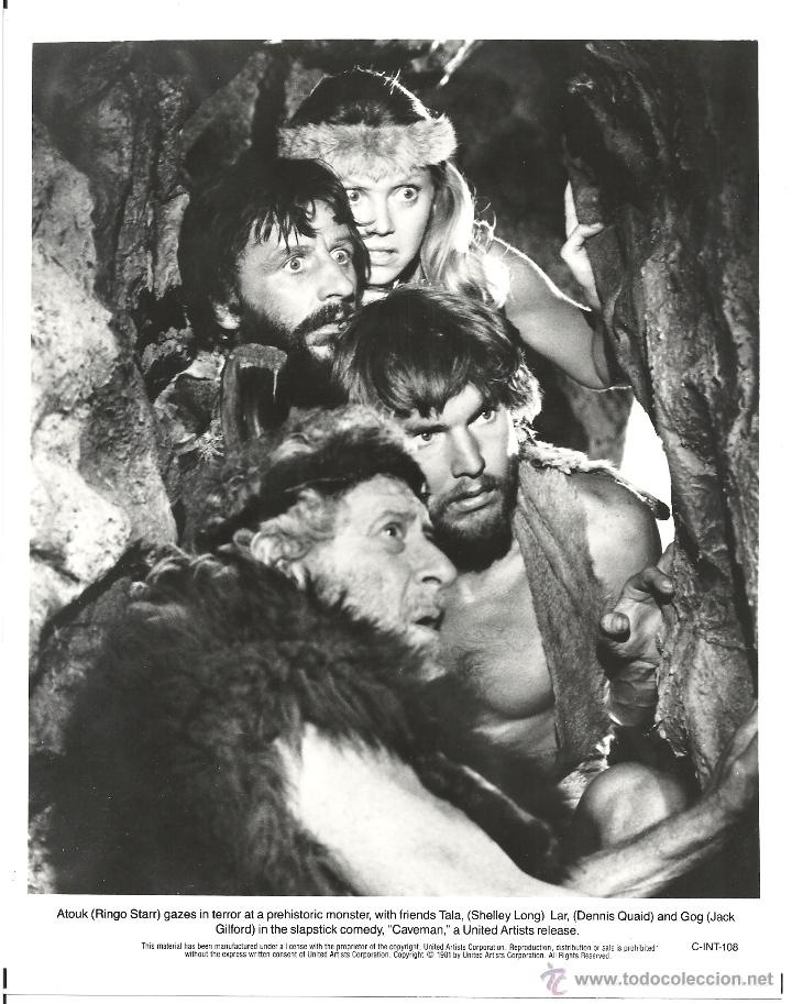 Cine: F15228 DENNIS QUAID SHELLEY LONG CAVERNICOLA THE BEATLES FOTO B/N ORIGINAL AMERICANA