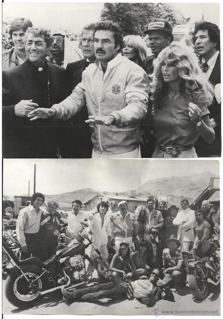 Kino: F15257 LOS LOCOS DEL CANNONBALL FARRAH FAWCETT MAJORS BURT REYNOLDS 2 FOTOS ORIGINALES ESPA&Ntilde;OLAS