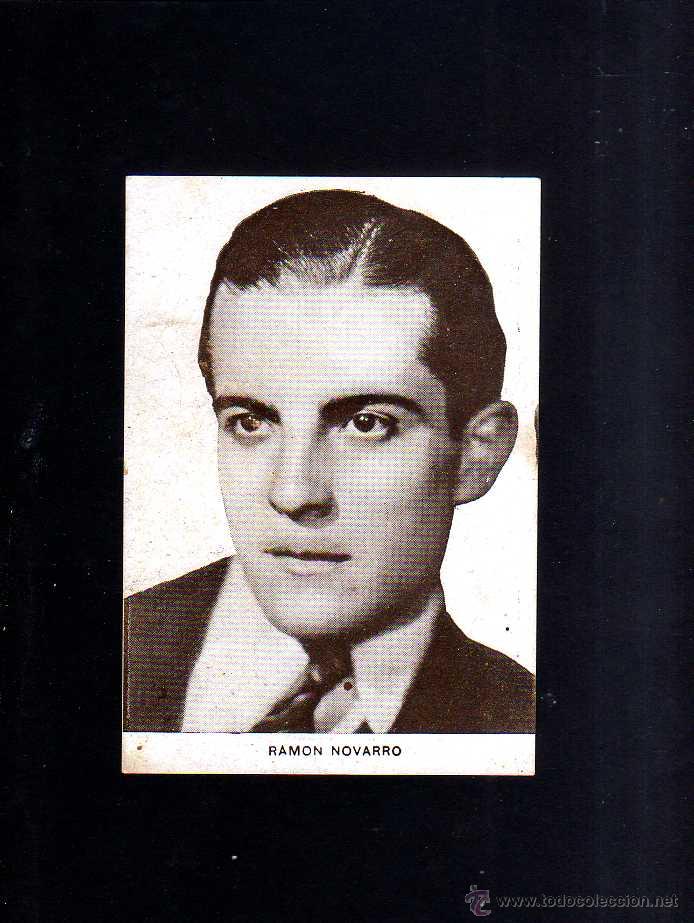 Cine: Cromo de Cine. Ramon Novarro. Siluetas del Cine.