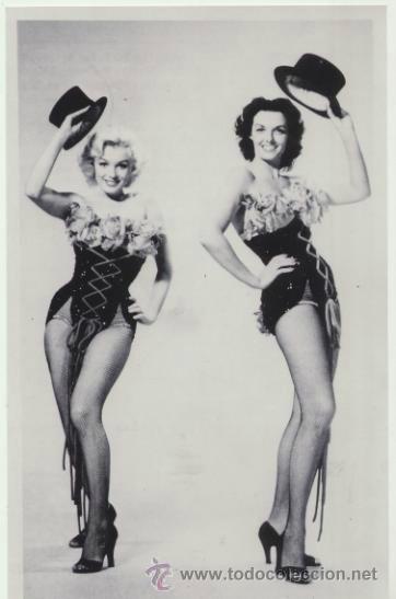 Cine: Marilyn Monroe y Jane Rusell. Fotograf&iacute;a Moderna (20x12,5)