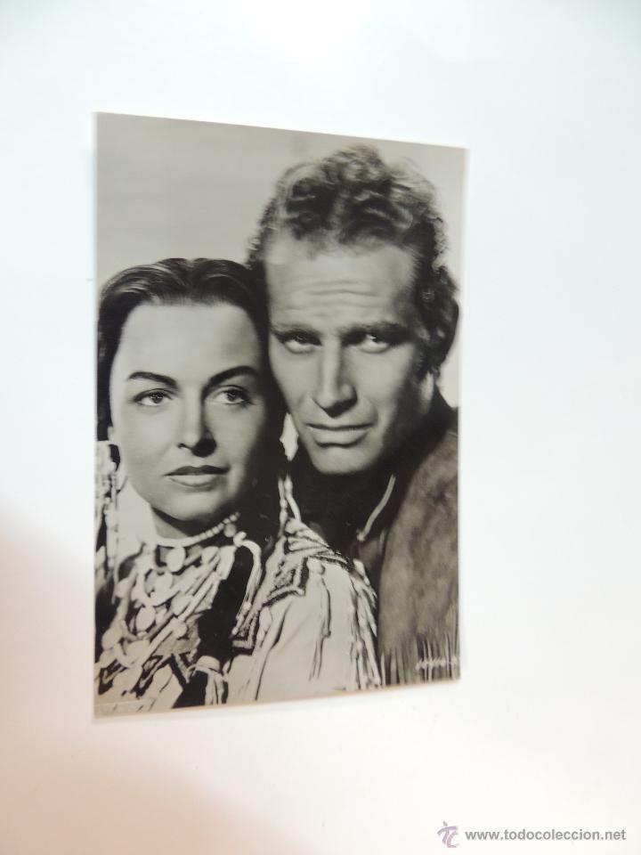 Cine: donna reed charlton heston - postal b/n - archivo bermejoi n&ordm; 7174  horizontes azules