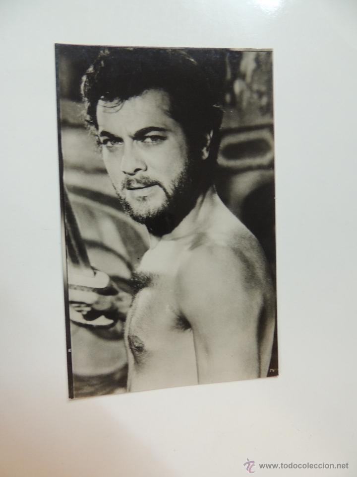 Cine: tony curtis - postal b/n - ed. raker - los vikingos