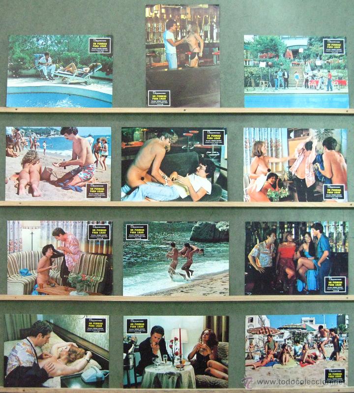 Cinema: VK79 UN PERMISO PARA LIGAR ENRIQUE GUEVARA SET COMPLETO 12 FOTOCROMOS ORIGINAL ESTRENO
