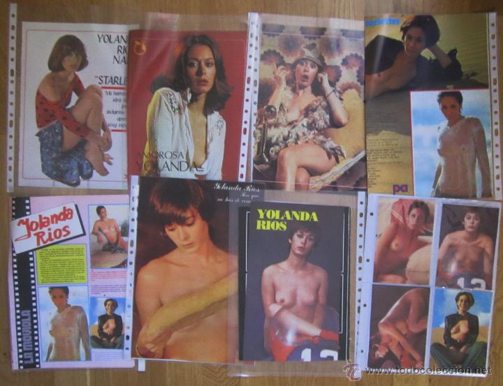 Kino: YOLANDA RIOS, 16 PAGINAS DE RECORTES DE PRENSA EN FUNDAS DE PLASTICO