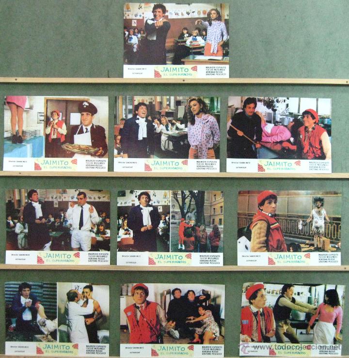 Cinema: VK99 JAIMITO EL SUPERMACHO MAURIZIO ESPOSITO SET COMPLETO 10 FOTOCROMOS ORIGINAL ESTRENO