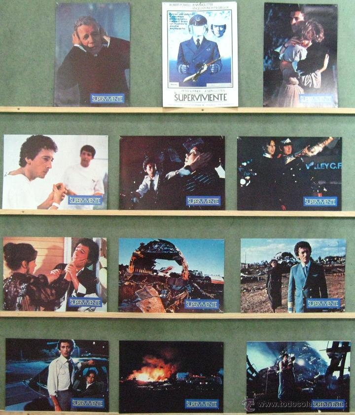 Cine: VL04 EL SUPERVIVIENTE ROBERT POWELL JENNY AGUTTER SET COMPLETO 12 FOTOCROMOS ORIGINAL ESTRENO