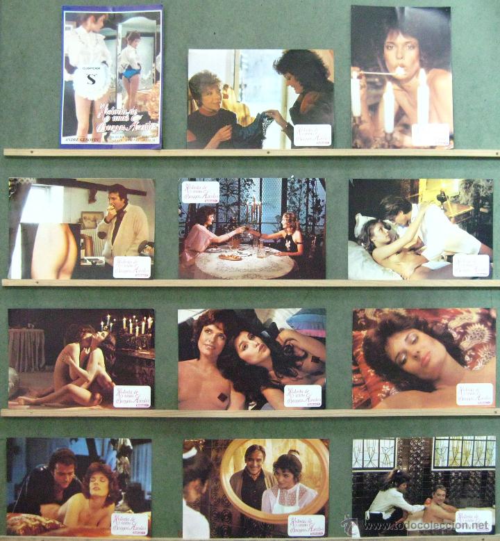 Kino: VL09 LA HISTORIA DE LAS BRAGAS AZULES ANDRE GENOVES SEXY SET COMPLETO 12 FOTOCROMOS ORIGINAL ESTRENO