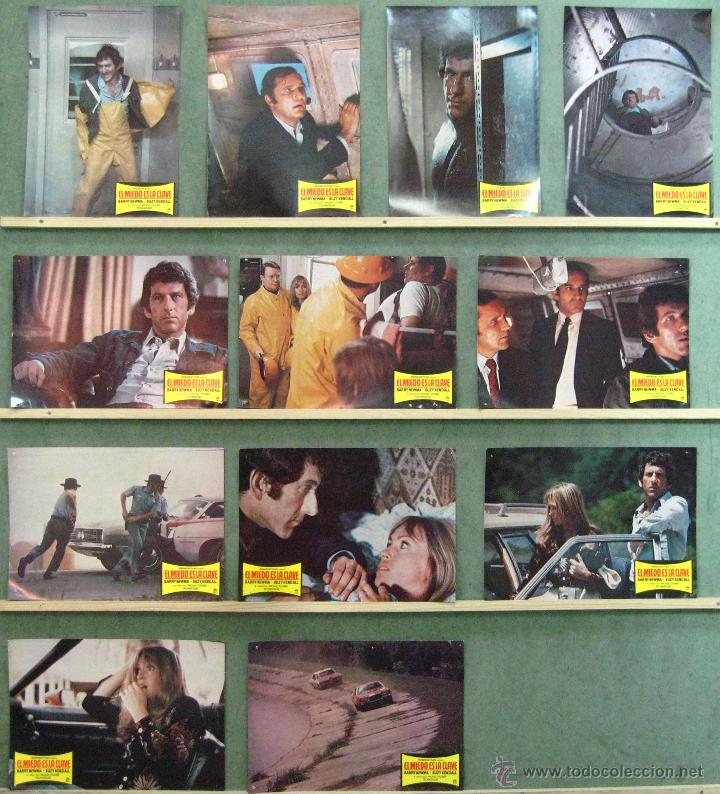 Cine: VL10 EL MIEDO ES LA CLAVE BARRY NEWMAN SUZY KENDALL SET COMPLETO 12 FOTOCROMOS ORIGINAL ESTRENO