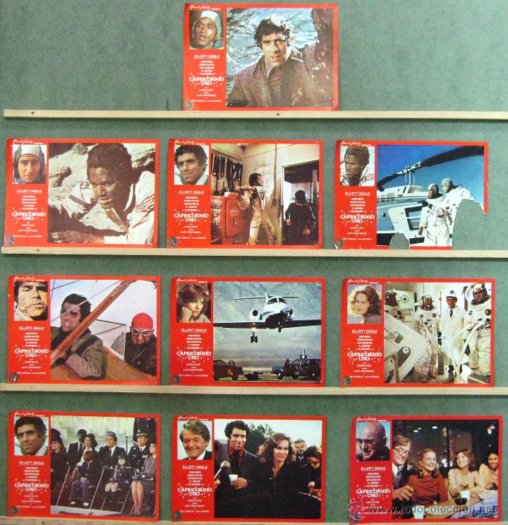 Kino: VL18 CAPRICORNIO UNO ELLIOT GOULD JAMES BROLIN SET 10 FOTOCROMOS ORIGINAL ESTRENO