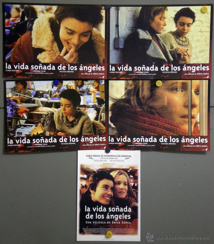 Cine: VL57 LA VIDA SO&Ntilde;ADA DE LOS ANGELES ERICK ZONCA SET DE 4 FOTOCROMOS ORIGINAL ESTRENO + GUIA