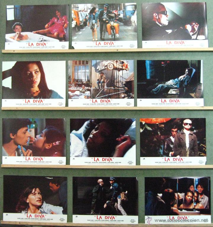 Cinema: VL87 LA DIVA SET JEAN JACQUES BEINEIX COMPLETO 12 FOTOCROMOS ORIGINAL ESTRENO