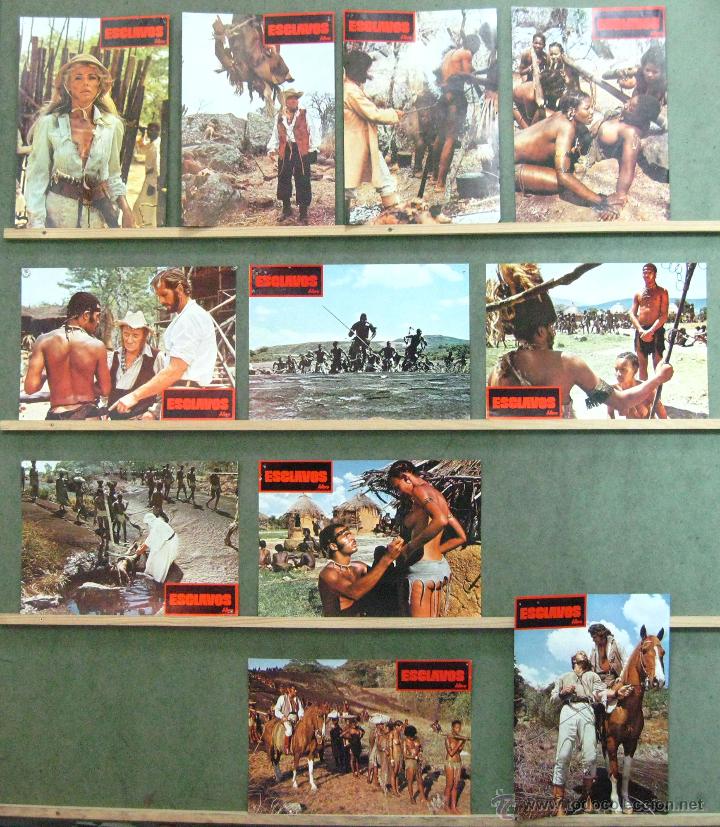 Cin&eacute;ma: VL98 ESCLAVOS TREVOR HOWARD RON ELY BRITT EKLAND SET 11 FOTOCROMOS ORIGINAL ESTRENO