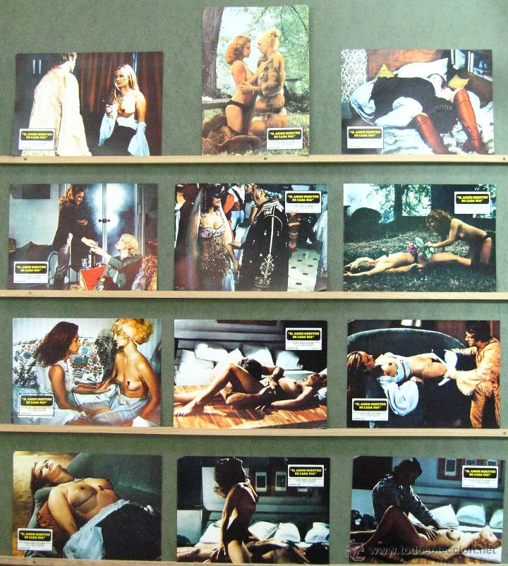 Cin&eacute;ma: VM19 EL AMOR NUESTRO DE CADA DIA SEXY EROTICO SET COMPLETO 12 FOTOCROMOS ORIGINAL ESTRENO