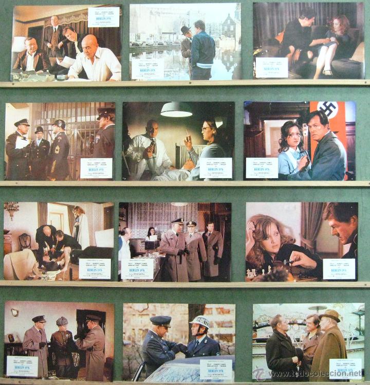 Cine: VM21 BERL&Iacute;N 1976 TELLY SAVALAS ROBERT CULP JAMES MASON SET COMPLETO 12 FOTOCROMOS ORIGINAL ESTRENO