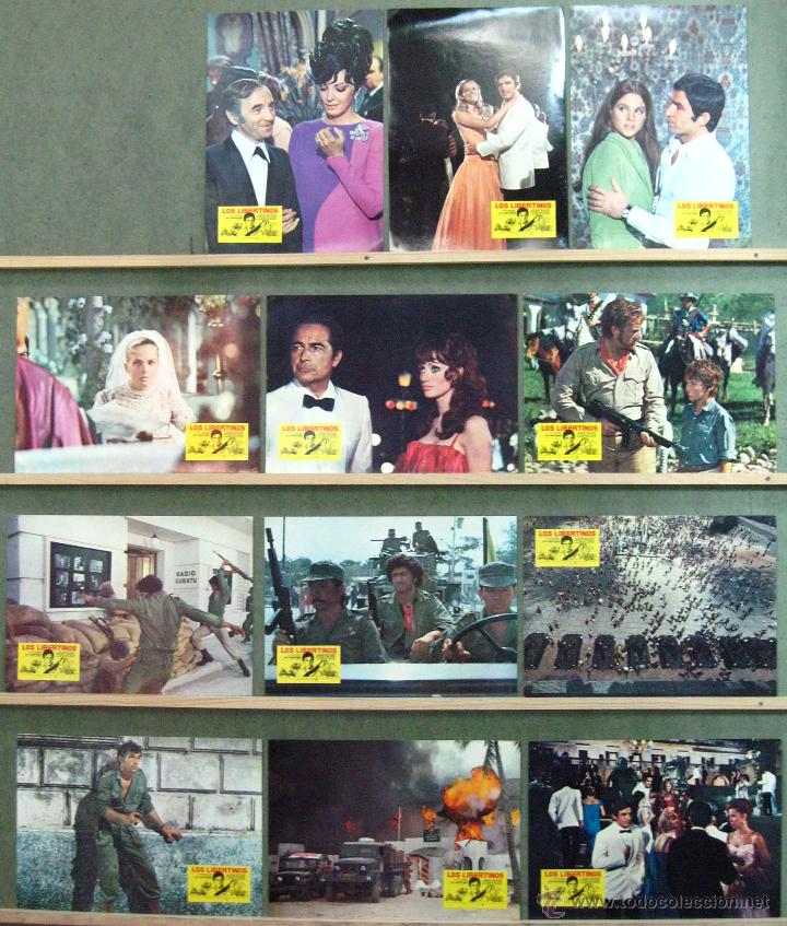 Cinema: VM33 LOS LIBERTINOS CHARLES AZNAVOUR CANDICE BERGEN SET COMPLETO 12 FOTOCROMOS ORIGINAL ESTRENO