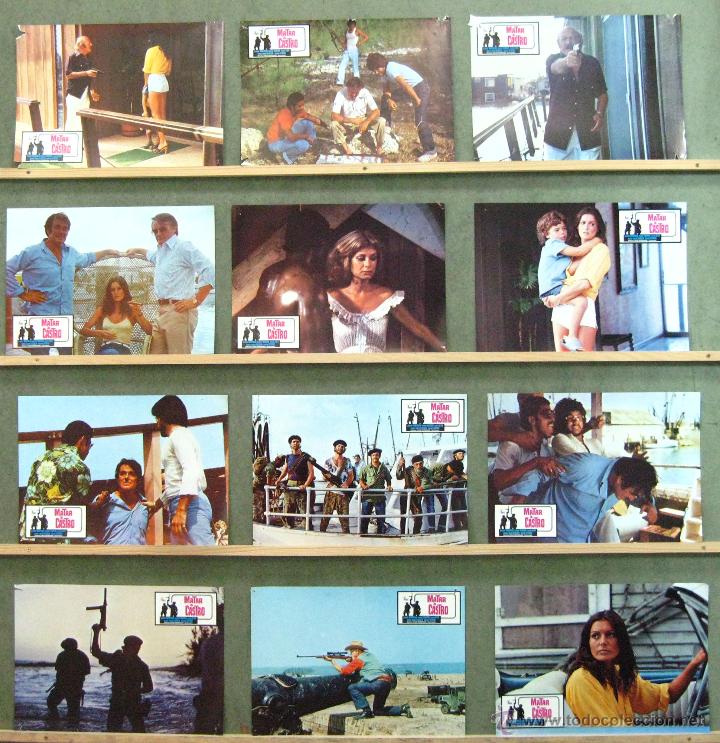 Cine: VM44 MATAR A CASTRO STUART WHITMAN ROBERT VAUGHN SET COMPLETO 12 FOTOCROMOS ORIGINAL ESTRENO
