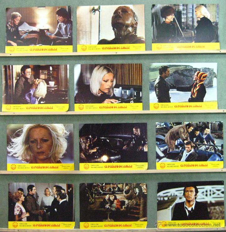 Cine: VM58 EL PELIGRO DE AMAR MAURICE RONET VIRNA LISI SET COMPLETO 12 FOTOCROMOS ORIGINAL ESTRENO