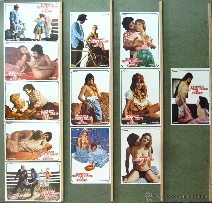 Cine: VM69 TEODORO METELE MANO AL TESORO SEXY EROTICO SET COMPLETO 12 FOTOCROMOS ORIGINAL ESTRENO