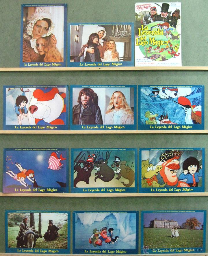 Cinema: VM72 LA LEYENDA DEL LAGO MAGICO JAMES MASON SET COMPLETO 12 FOTOCROMOS ORIGINAL ESTRENO